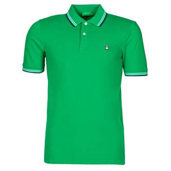 Textil Muži Polo s krátkými rukávy Benetton 3WG9J3181-108 Zelená