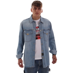 Textil Muži Košile s dlouhymi rukávy Versace B1GVB69IAPU5Z904 Modrá