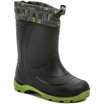 Boty Chlapecké Zimní boty KAMIK SNOBUSTER2 černo zelené vyteplené holínky Černá/zelená