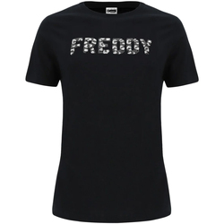 Textil Ženy Trička s krátkým rukávem Freddy F0WCLT3 Černá