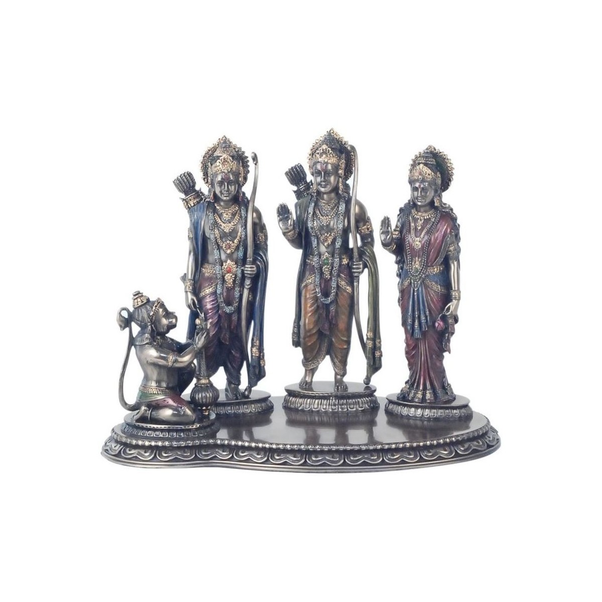Bydlení Sošky a figurky Signes Grimalt Hinduistická Rodina Šedá