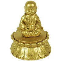 Bydlení Sošky a figurky Signes Grimalt Buddha Se Zlatým Boxem Zlatá