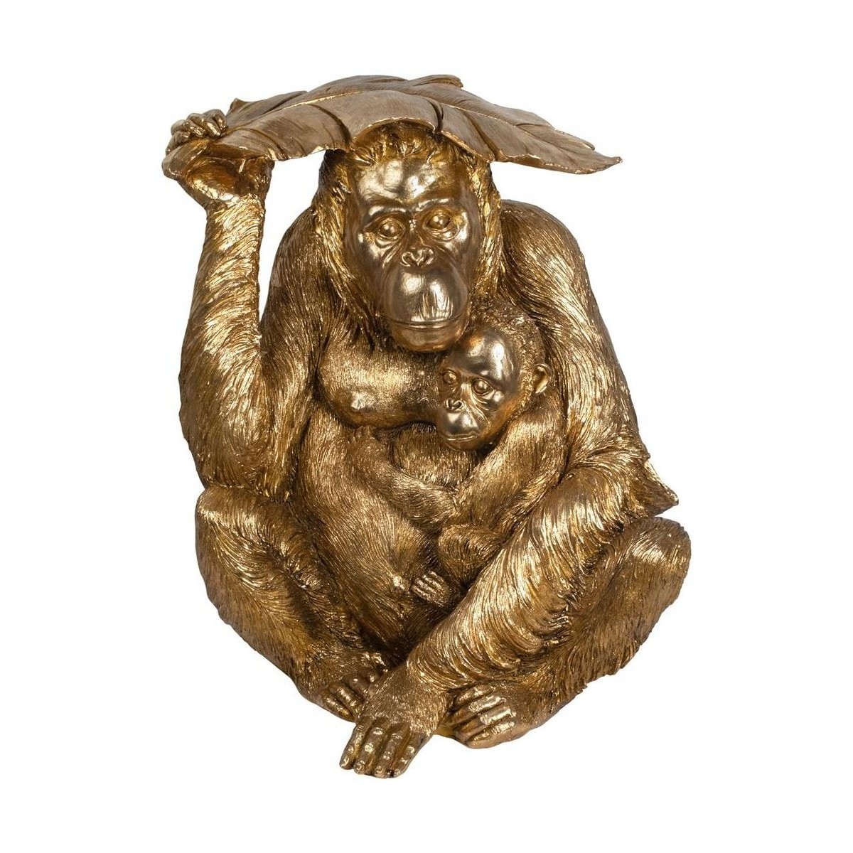 Bydlení Sošky a figurky Signes Grimalt Zlatý Orangutan. Zlatá