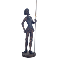 Bydlení Sošky a figurky Signes Grimalt Don Quijote Standing. Zlatá