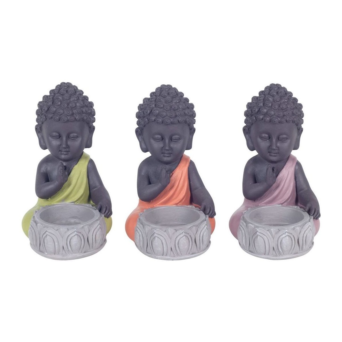 Bydlení Sošky a figurky Signes Grimalt T-Light Buddha Child Set 3U           
