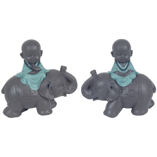 Bydlení Sošky a figurky Signes Grimalt Buddha Na Slona 2U Modrá