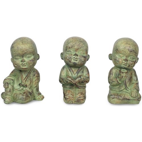 Bydlení Sošky a figurky Signes Grimalt Malé Buddhy Set 3 Jednotky Khaki