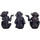 Bydlení Sošky a figurky Signes Grimalt Postava Mono 3 Jednotky Černá
