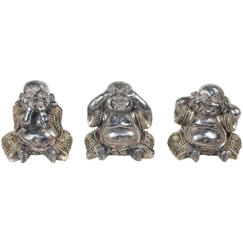 Bydlení Sošky a figurky Signes Grimalt Buddha 3 Různé Set 3U Stříbrná       