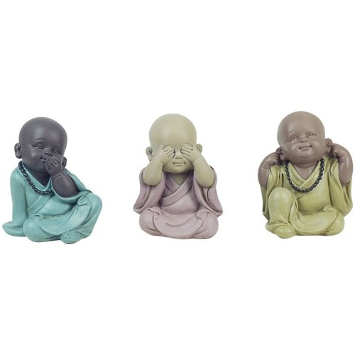 Bydlení Sošky a figurky Signes Grimalt Buddha Nevidí, Hej, Mluví 3U           