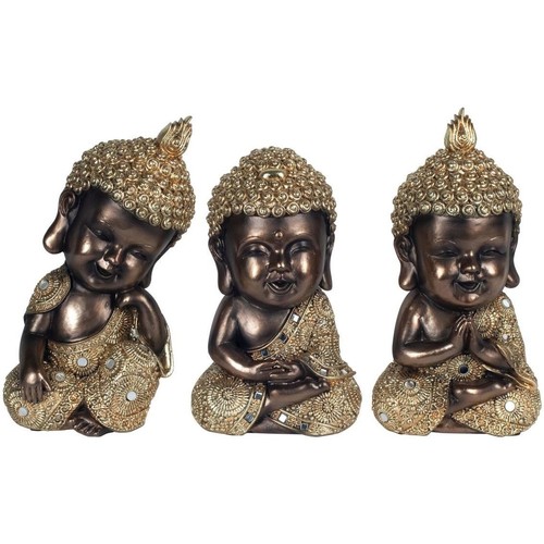 Bydlení Sošky a figurky Signes Grimalt Buddhas 3 Různé Zlaté Černá
