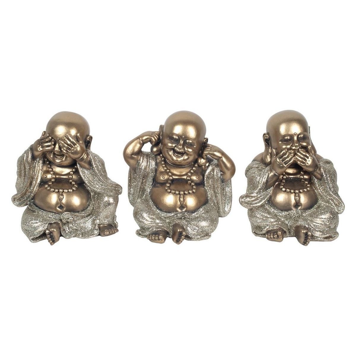 Bydlení Sošky a figurky Signes Grimalt Zlatý Buddhas Set 3 U Zlatá