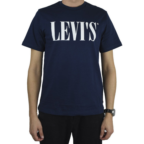 Textil Muži Trička s krátkým rukávem Levi's Relaxed Graphic Tee Modrá