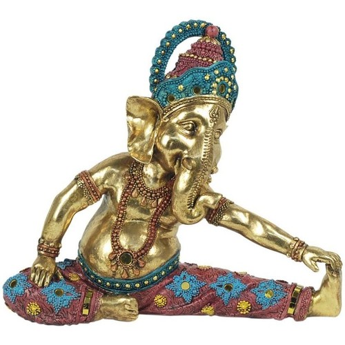Bydlení Sošky a figurky Signes Grimalt Postava Ganesha Jóga. Zlatá