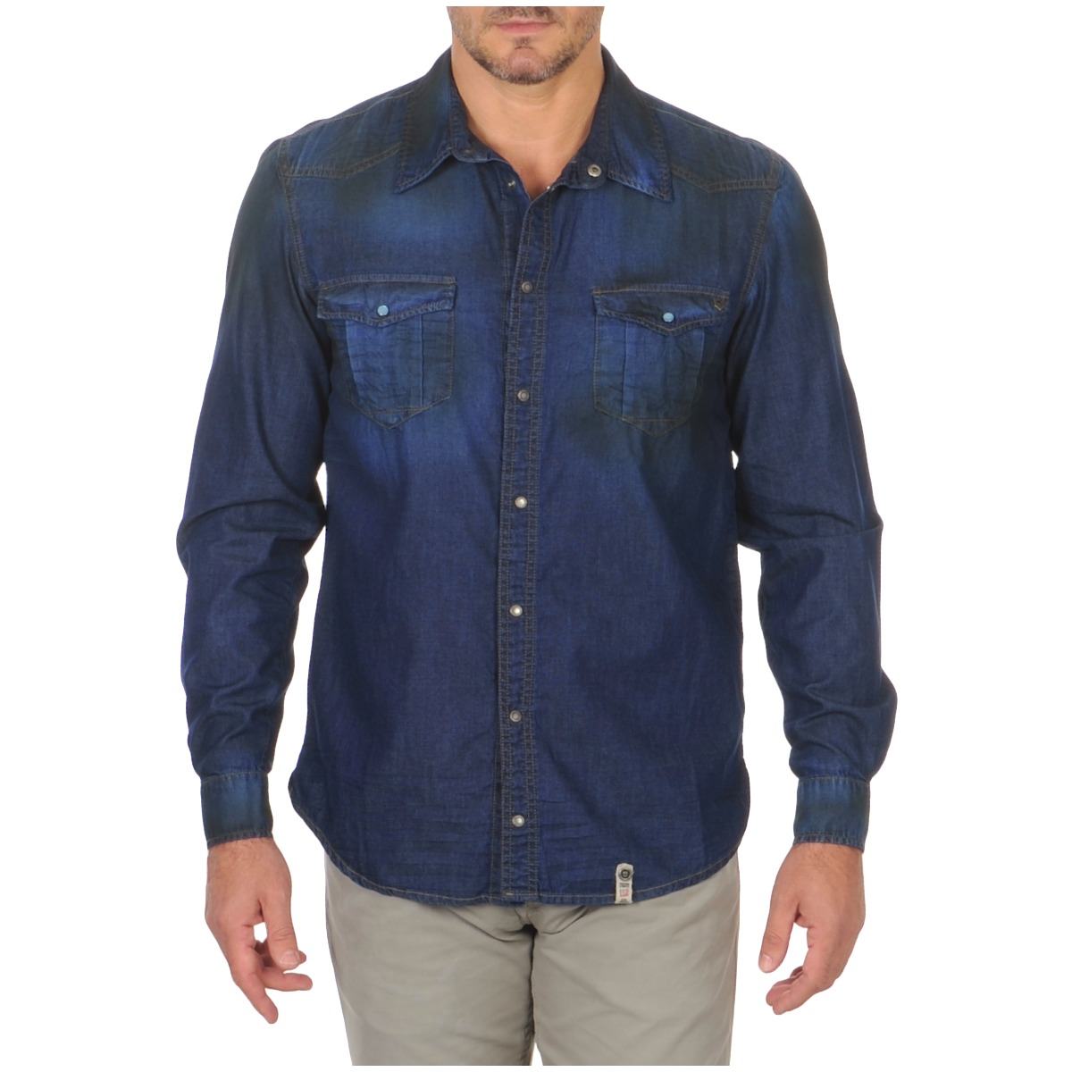 Textil Muži Košile s dlouhymi rukávy Freeman T.Porter CORWEND DENIM Modrá