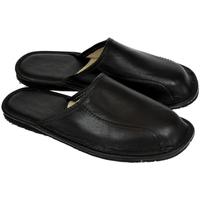 Boty Muži Papuče Actonic Pánske luxusné kožené čierne papuče OTO Černá