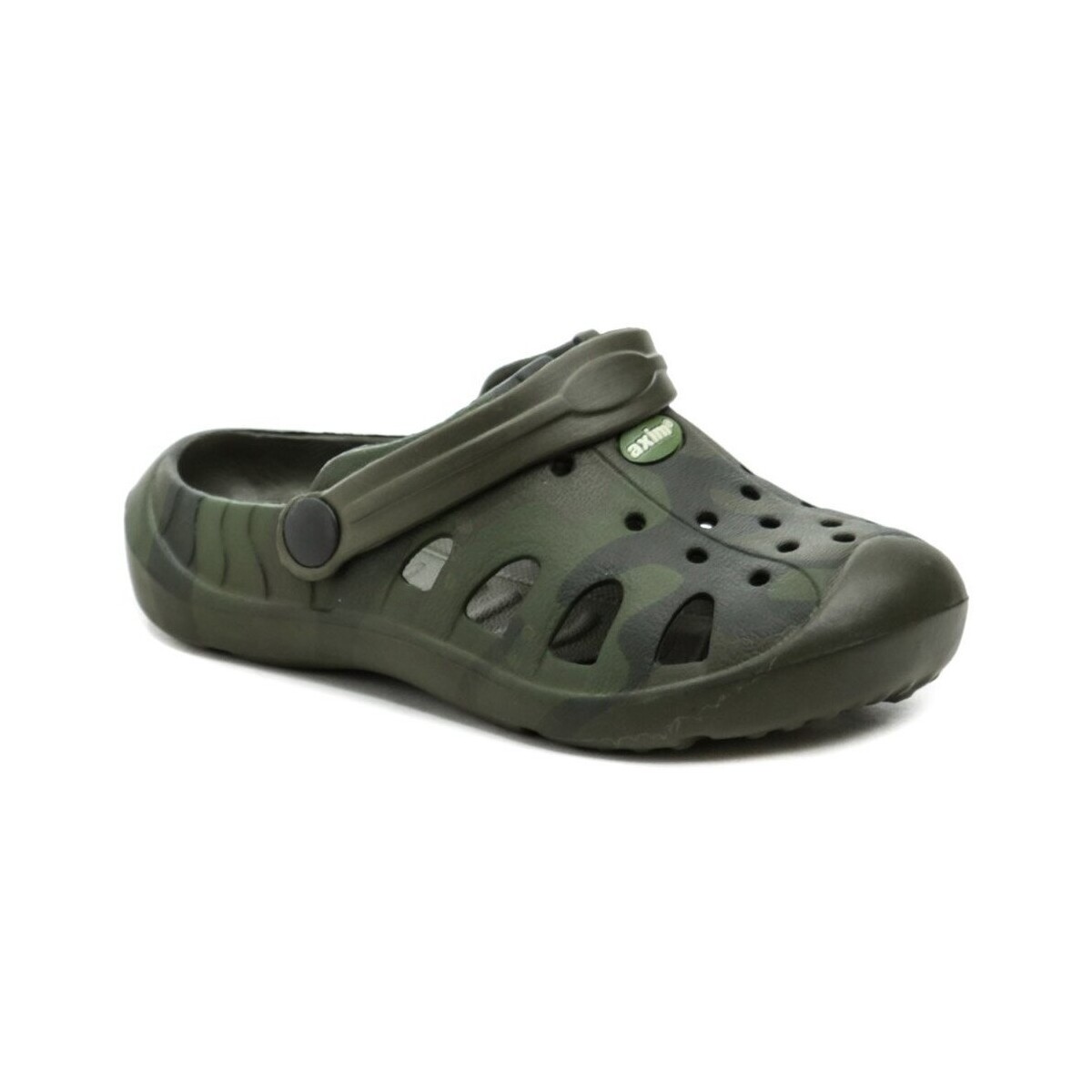 Boty Chlapecké Pantofle Axim 2K3805 khaki dětské nazouváky crocsy Zelená