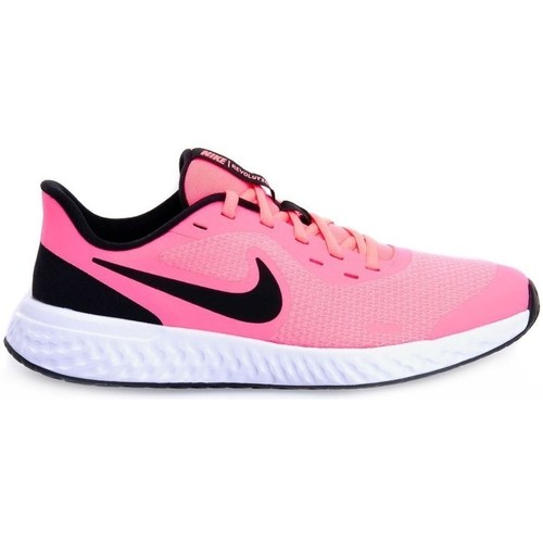 Boty Děti Nízké tenisky Nike Revolution 5 GS Bílé, Černé, Růžové