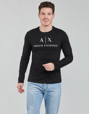 Textil Muži Trička s dlouhými rukávy Armani Exchange 8NZTCH Černá