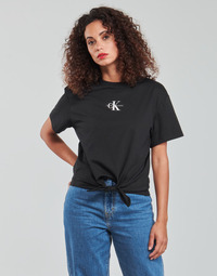 Textil Ženy Halenky / Blůzy Calvin Klein Jeans KNOTTED TEE Černá