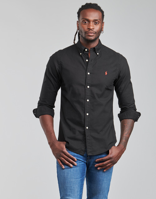 Textil Muži Košile s dlouhymi rukávy Polo Ralph Lauren CAMISETA Černá