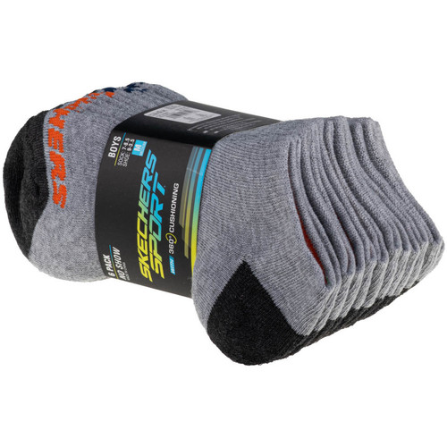 Spodní prádlo Chlapecké Sportovní ponožky  Skechers Boys 6pk No Show Socks Šedá