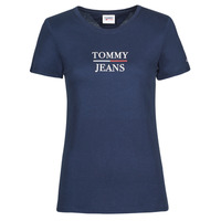 Textil Ženy Trička s krátkým rukávem Tommy Jeans TJW SKINNY ESSENTIAL TOMMY T SS Tmavě modrá