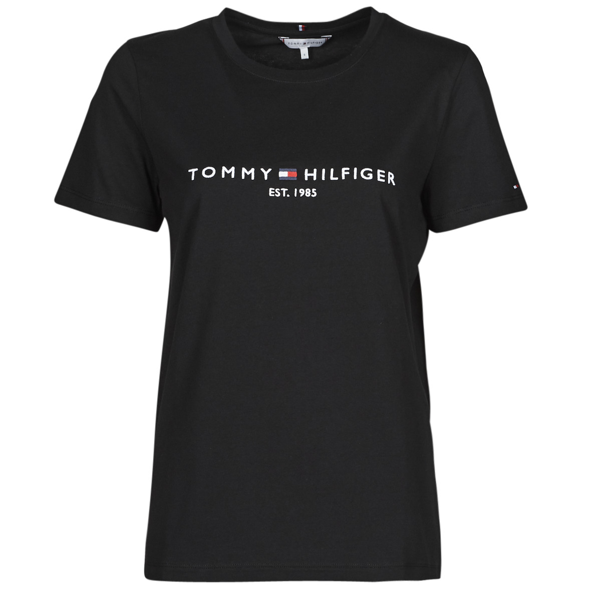 Textil Ženy Trička s krátkým rukávem Tommy Hilfiger HERITAGE HILFIGER CNK RG TEE Černá
