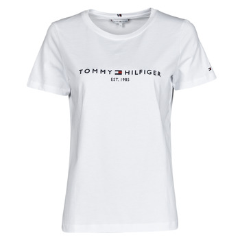 Textil Ženy Trička s krátkým rukávem Tommy Hilfiger HERITAGE HILFIGER CNK RG TEE Bílá
