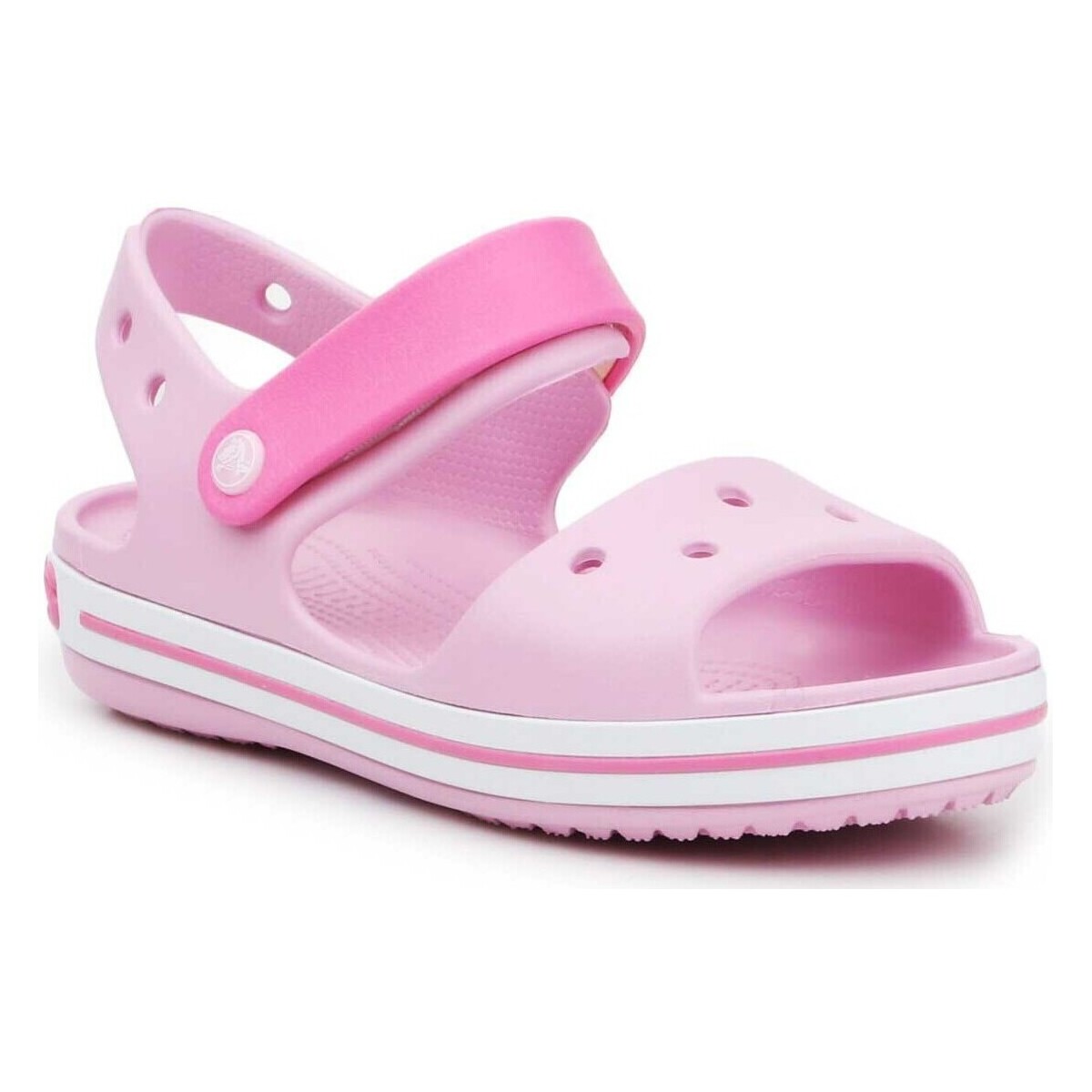 Boty Dívčí Sandály Crocs Crocband Sandal Kids12856-6GD Růžová
