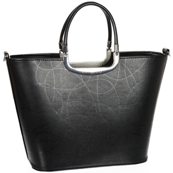 Taška Ženy Velké kabelky / Nákupní tašky Grosso Luxusní kabelka černá S7 vlnka černá
