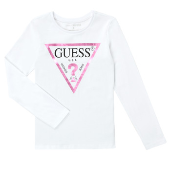 Textil Dívčí Trička s dlouhými rukávy Guess THOUSA Bílá