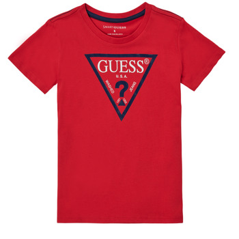 Textil Chlapecké Trička s krátkým rukávem Guess THERONN Červená