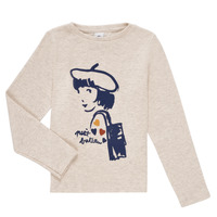 Textil Dívčí Trička s dlouhými rukávy Petit Bateau ROMEO Béžová