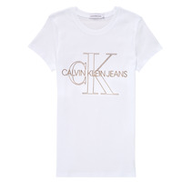 Textil Dívčí Trička s krátkým rukávem Calvin Klein Jeans TIZIE Bílá