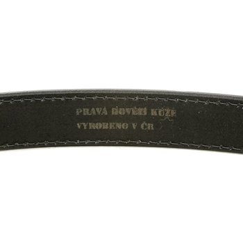 Arno Black Hand 034-98 pánský černý kožený opasek šíře 28 mm Černá