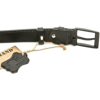 Arno Black Hand 013-98 pánský černý kožený opasek šíře 32 mm Černá