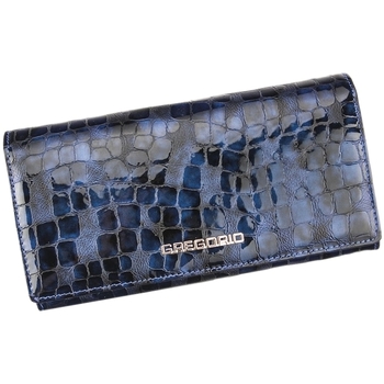 Taška Ženy Náprsní tašky Gregorio Kožená modrá dámská peněženka dárkové krabičce modrá