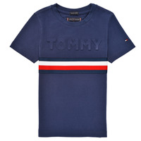 Textil Chlapecké Trička s krátkým rukávem Tommy Hilfiger ELEONORE Tmavě modrá