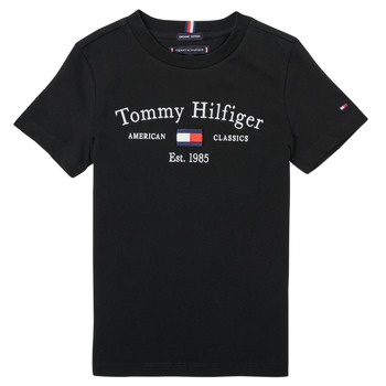 Textil Chlapecké Trička s krátkým rukávem Tommy Hilfiger YASSINE Černá