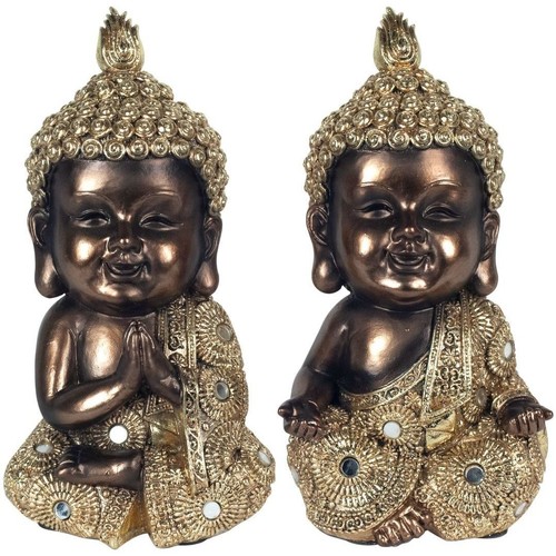 Bydlení Sošky a figurky Signes Grimalt Zlatý Buddhas Set 2U Černá
