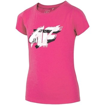 Textil Dívčí Trička s krátkým rukávem 4F JTSD002 Růžová