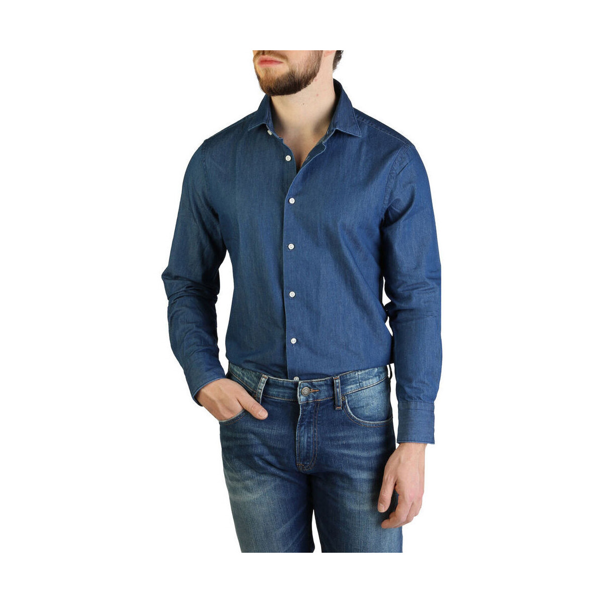 Textil Muži Košile s dlouhymi rukávy Tommy Hilfiger - tt0tt06009 Modrá