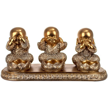 Bydlení Sošky a figurky Signes Grimalt Obrázek 3 Buddhas Set 3 U Zlatá