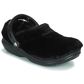 Boty Ženy Pantofle Crocs CLASSIC FUR SURE Černá