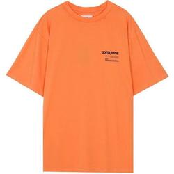 Textil Muži Trička s krátkým rukávem Sixth June T-shirt  barcode Oranžová