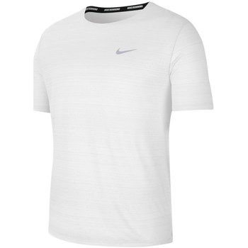 Textil Muži Trička s krátkým rukávem Nike Drifit Miler Bílá