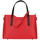 Taška Ženy Kabelky  Borse In Pelle Kožená červená dámská kabelka s černými ramínky do ruky Maila Červená