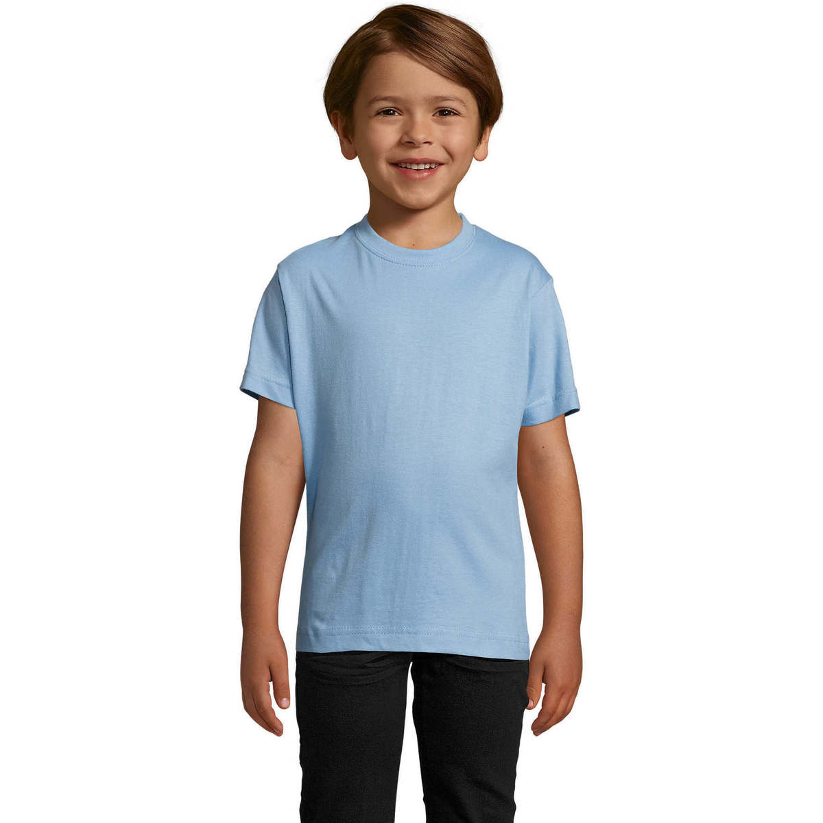 Textil Děti Trička s krátkým rukávem Sols Camista infantil color Azul cielo Modrá