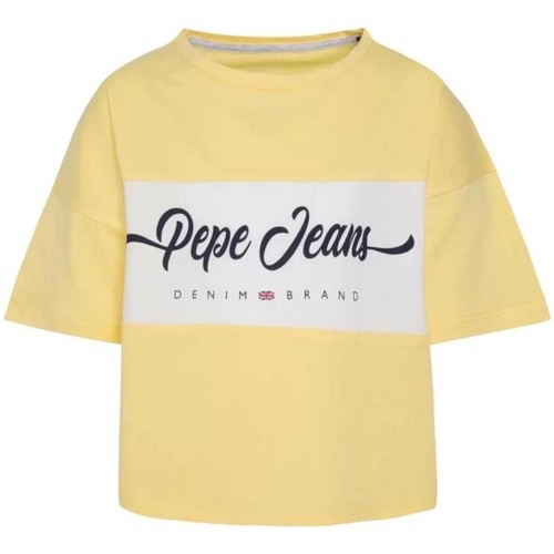 Textil Dívčí Trička s krátkým rukávem Pepe jeans  Žlutá